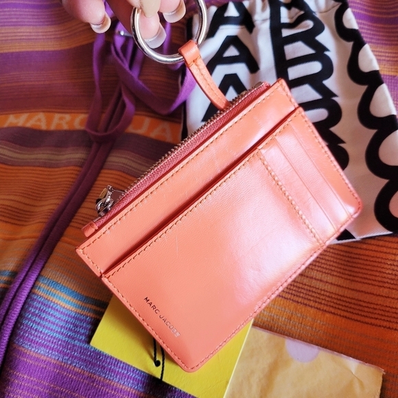 Marc Jacobs Calf Leather Logo plaque Wallet Orange - Picture 3 of 4